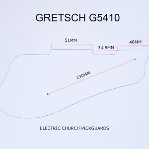 metallic ice blue acrylic pickguard for GRETSCH G5410 guitar image 6