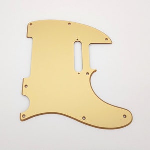 5/8 hole metallic gold acrylic pickguard for us/mex fender telecaster-various configurations