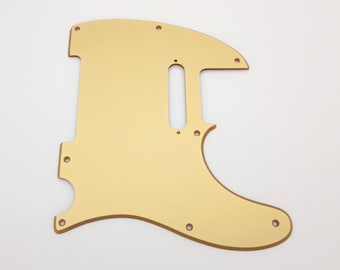 5/8 hole metallic gold acrylic pickguard for us/mex fender telecaster-various configurations