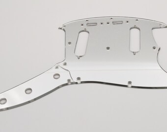 chrome mirror acrylic pickguard & control plate for us/mex fender standard mustang guitar