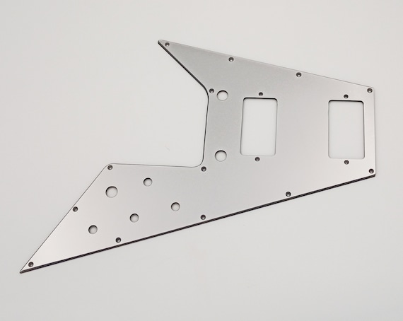 Metallic Silver Acrylic Pickguard for GIBSON FLYING V 67' REISSUE