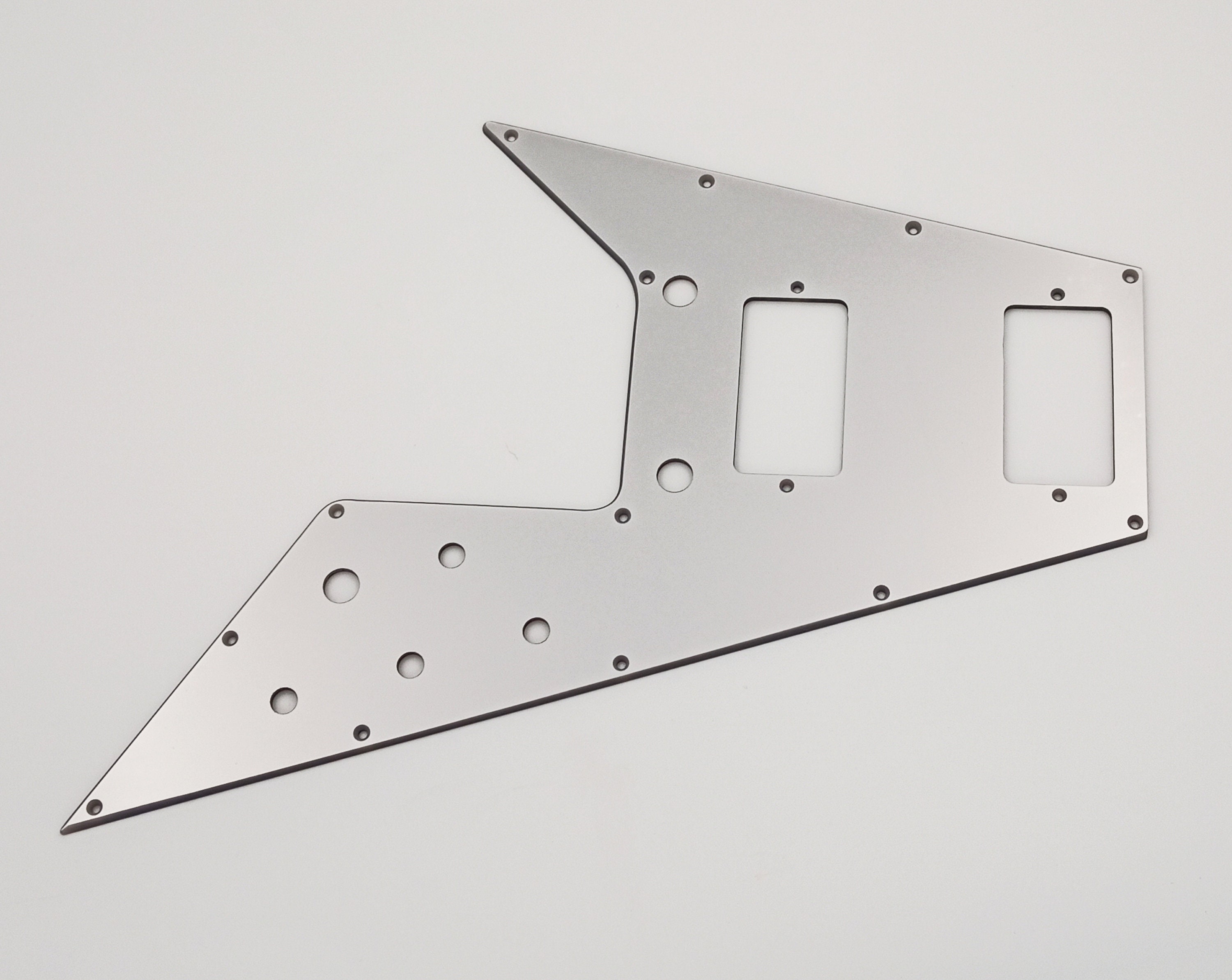 Metallic Silver Acrylic Pickguard for GIBSON FLYING V 67' REISSUE