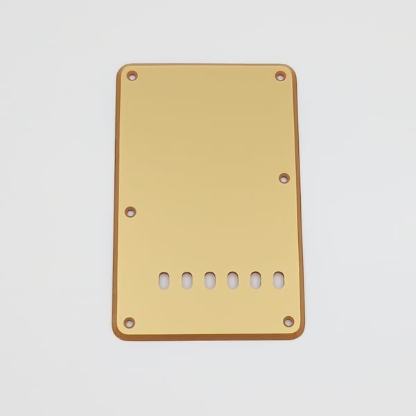 metallic gold acrylic back plate for us/mex fender stratocaster