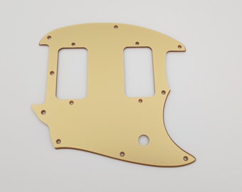 metallic gold acrylic pickguard for SQUIER BULLET MUSTANG guitar