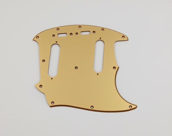 metallic gold acrylic pickguard for us/mex fender standard mustang guitar