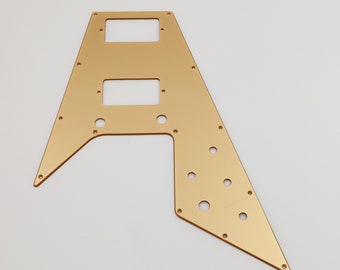 Metallic Gold Acrylic Pickguard for GIBSON FLYING V 67