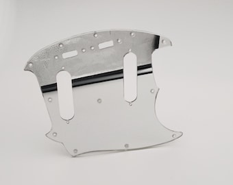 chrome mirror acrylic pickguard for us/mex fender standard mustang guitar