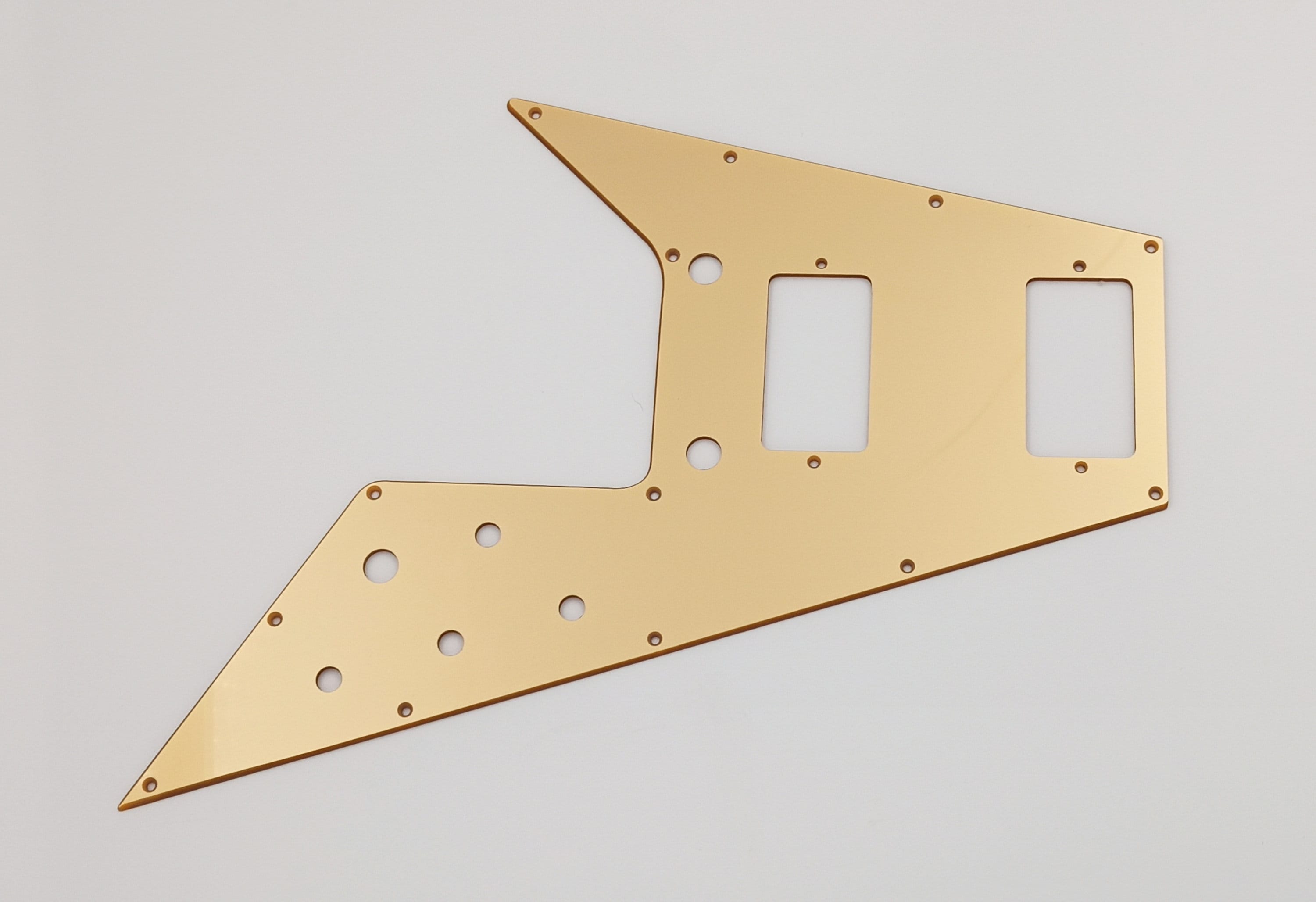 Metallic Gold Acrylic Pickguard for GIBSON FLYING V 67' Reissue