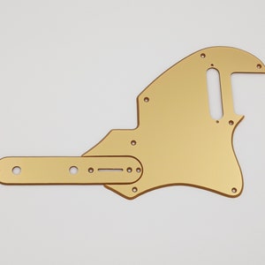 metallic gold acrylic hubrid/cropped pickguard & control plate for telecaster guitar