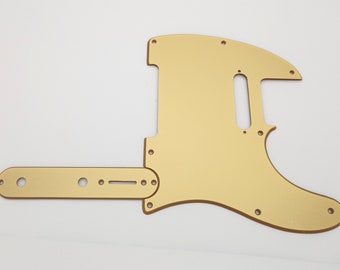 metallic gold acrylic pickguard & control plate for us/mex fender telecaster/various pickup configuration option