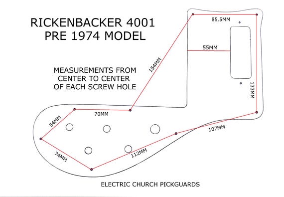 Metallic Ice Blue Acrylic Pickguard for RICKENBACKER 4001 Bass - Etsy