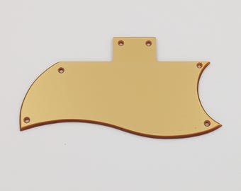 metallic gold acrylic pickguard for harley benton DC-580 CH guitar