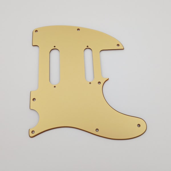 8 hole metallic gold acrylic pickguard for us/mex fender nashville telecaster guitar