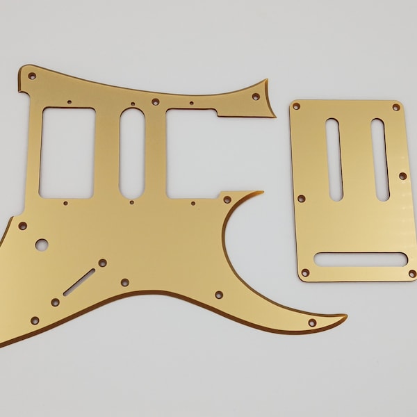 metallic gold acrylic pickguard & plates for made in japan 6 string IBANEZ JEM guitar