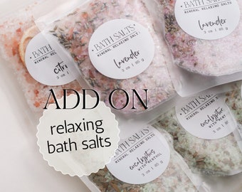 ADD ON | Mineral Relaxing Bath Salts Pampering Gift Box Self Care Gift Box Relaxation Gift Soothing Gift Set Wedding Bridal Shower Favor