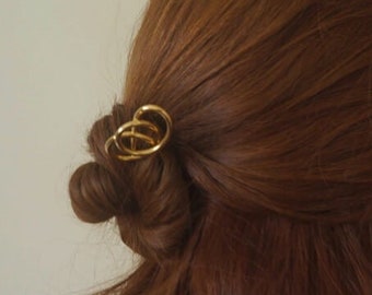 Brass Hair Pin Up Do Hairstyle Simple Hair Pin Gold Stick Women Hair Clip Daughter Gift Boho Bridesmaid Gift Best Friend Birthday Gift Her