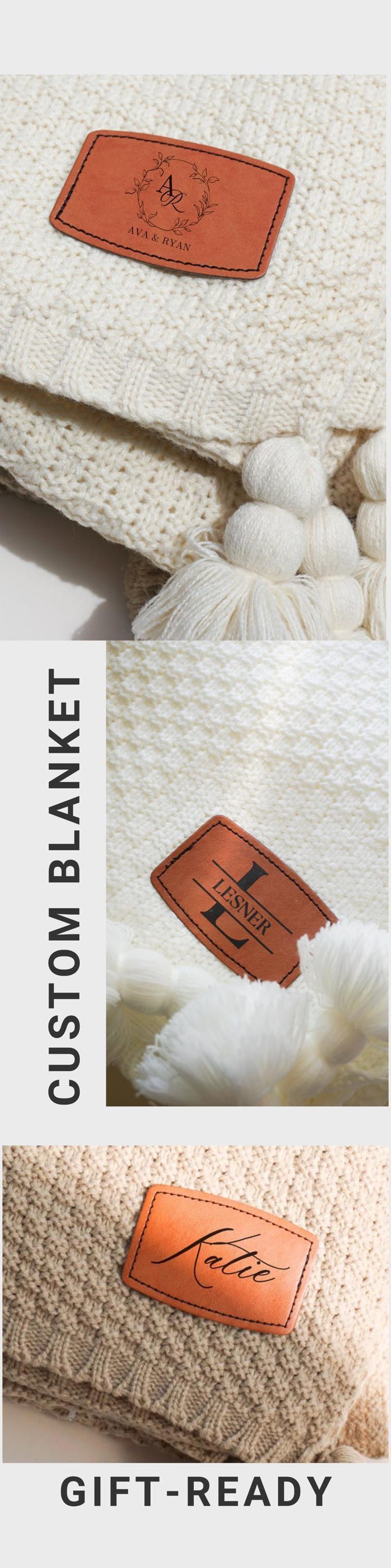 Personalized Wedding Gift for Couple Blanket Custom Gift Idea Throw Blanket with Name Keepsake Gift New Home Couple Blanket Wedding Present image 14