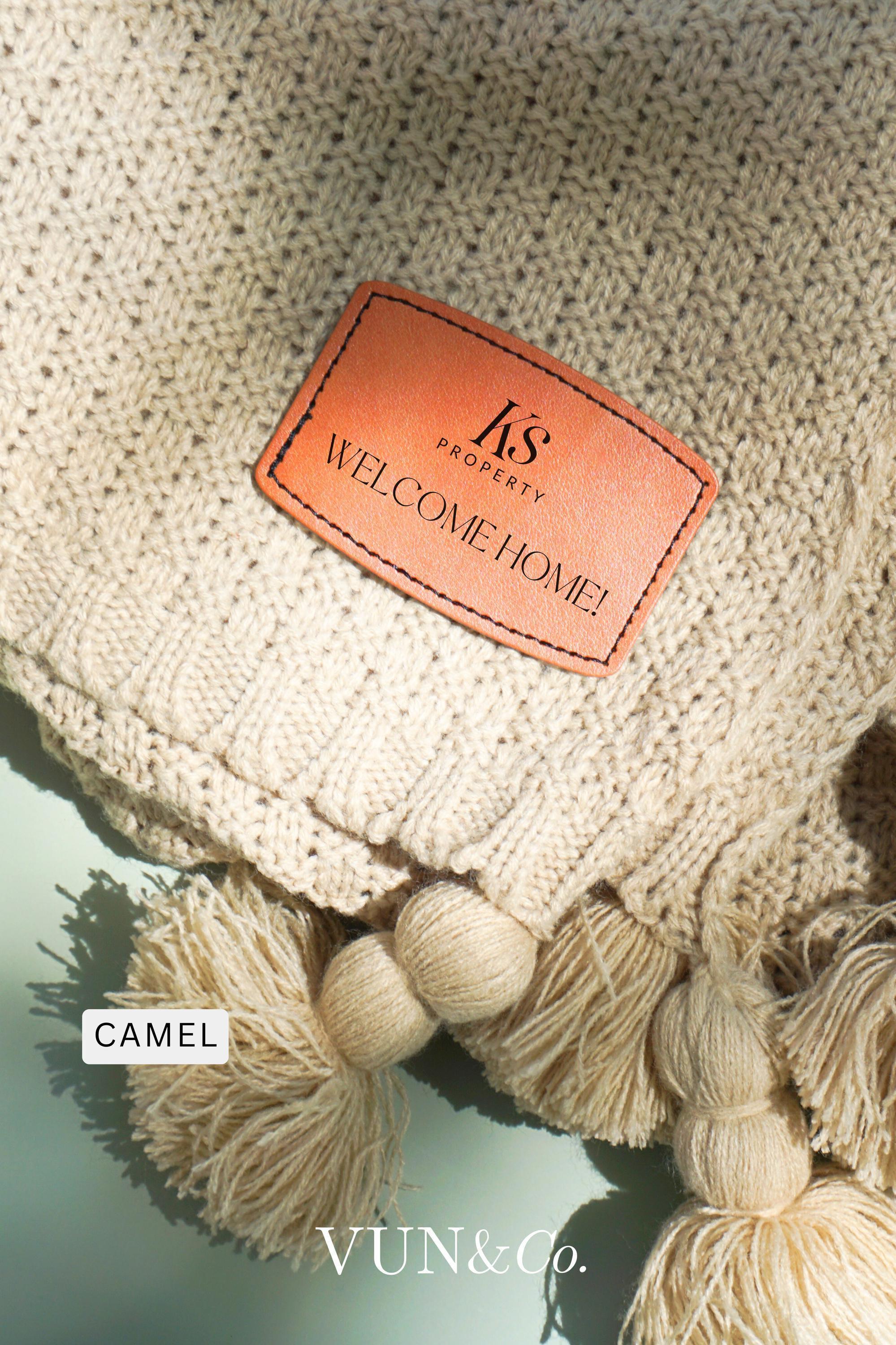 Blanket with Name Personalized Realtor Closing Gift for Customer New Home Gift Throw Blanket Branded Item Logo Blanket Gift Employee Bulk