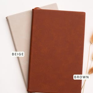 Personalized Monogrammed Journal Notebook Custom Vegan Leather Writing Journal Embossed Name Leather Notebook Christmas Gift Idea for Him