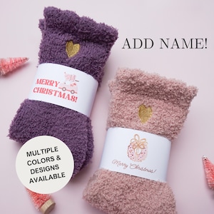 Christmas Sock Women Holiday Gift Personalized Gift Bulk Friend Gift Bestie Christmas Gift Teen Stocking Stuffer Christmas Party Favor Guest