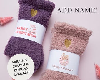 Christmas Sock Women Holiday Gift Personalized Gift Bulk Friend Gift Bestie Christmas Gift Teen Stocking Stuffer Christmas Party Favor Guest