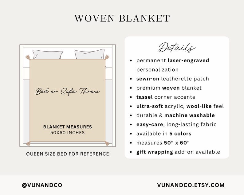 Personalized Wedding Gift for Couple Blanket Custom Gift Idea Throw Blanket with Name Keepsake Gift New Home Couple Blanket Wedding Present image 8
