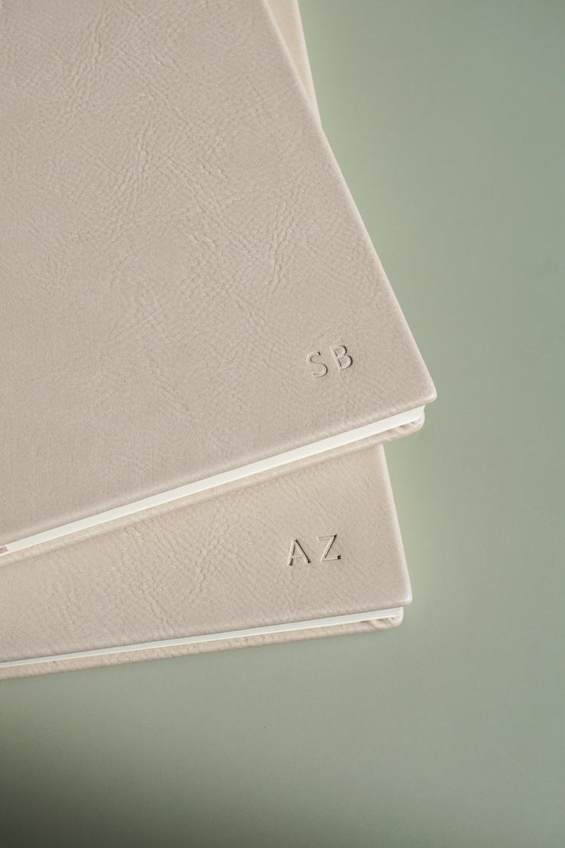 Personalized Monogrammed Journal Notebook Custom Vegan Leather Writing Journal Embossed Name Leather Notebook Christmas Gift Idea for Him
