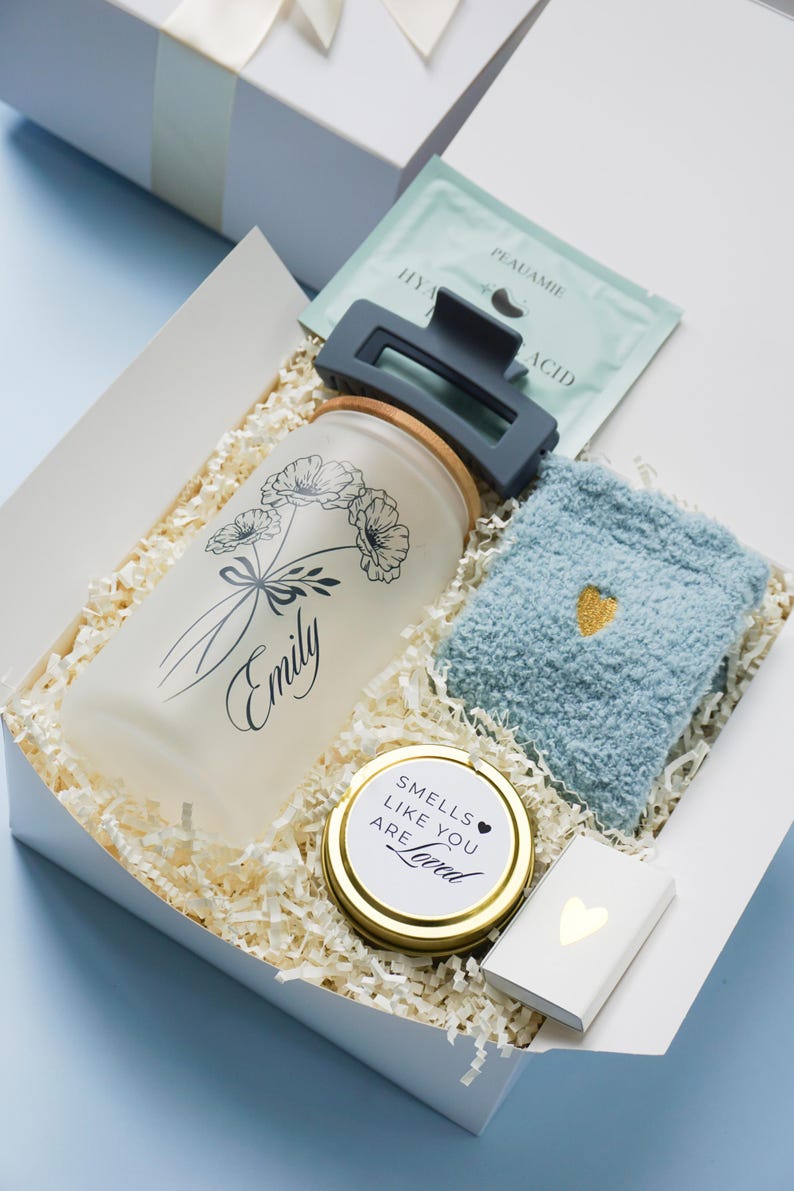 Birth Flower Gift For Her Birthday Unique Gift for Friend Long Distance Bestie Gift Box Women Birthflower Birthday Gift for Sister in Law