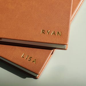Personalized Monogrammed Journal Notebook Custom Vegan Leather Writing Journal Embossed Name Leather Notebook Christmas Gift Idea for Him