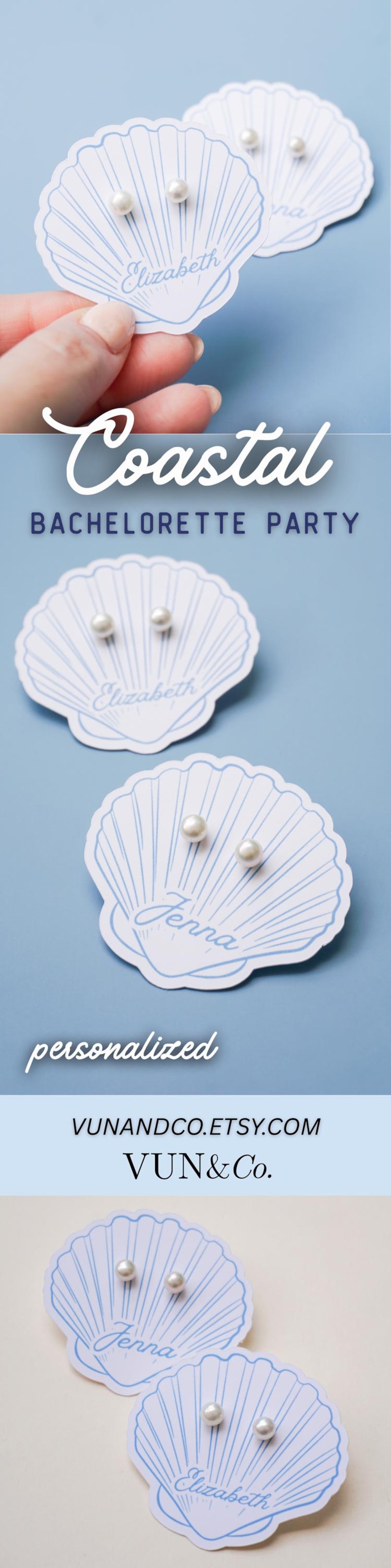 Shell Bachelorette Bridal Party Favor Gift Pearl Earring for Bridesmaid Proposal Gift Box Filler Wedding Team Gift Idea for Wedding Party