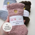 Personalized Christmas Fuzzy Sock Gift for Her Christmas Eve Box Filler Bulk Stocking Stuffer Name Christmas Small Gift Idea Party Favors
