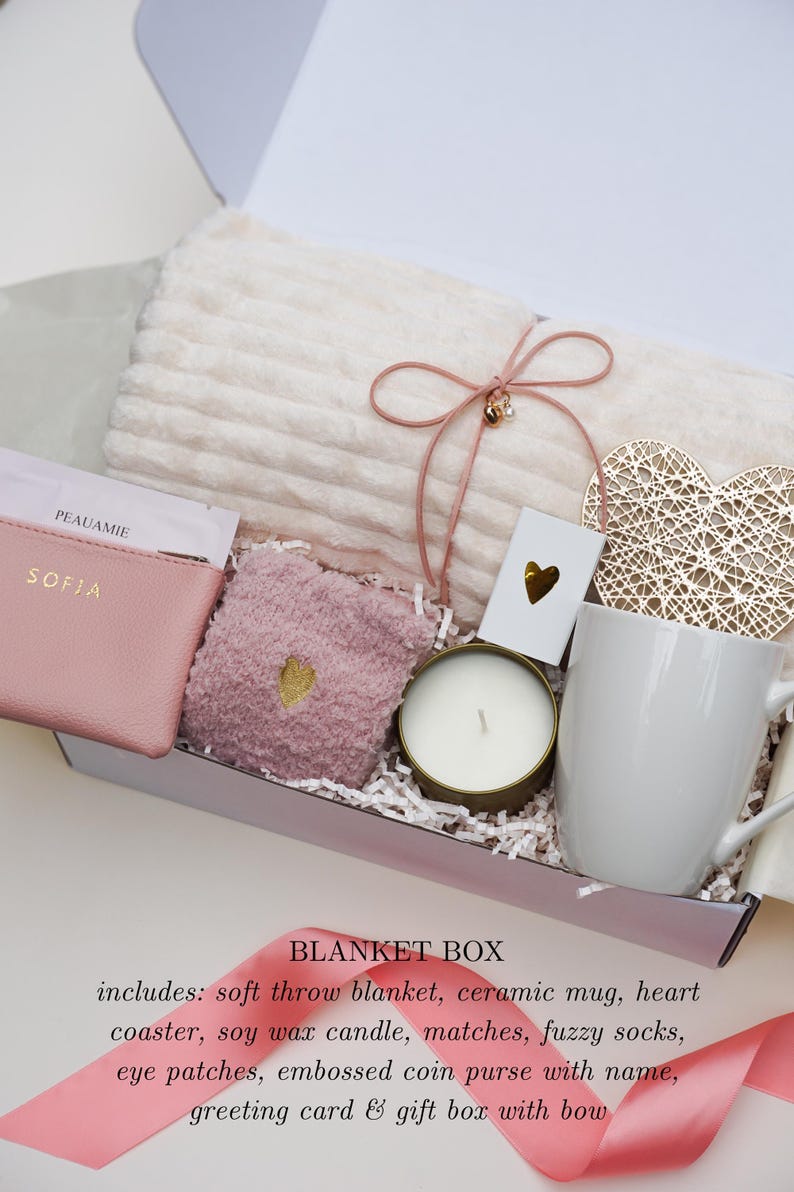 Sending a Hug Gift Box Birthday Gift Basket for Her Women Self Care Gift Box Cozy Care Package Thank You Gift Mom Christmas Gift Get Well