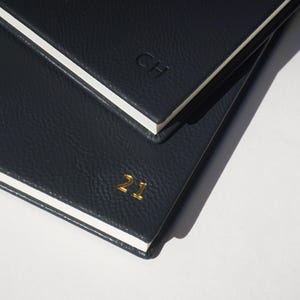 Personalized Monogrammed Journal Notebook Custom Vegan Leather Writing Journal Embossed Name Leather Notebook Christmas Gift Idea for Him