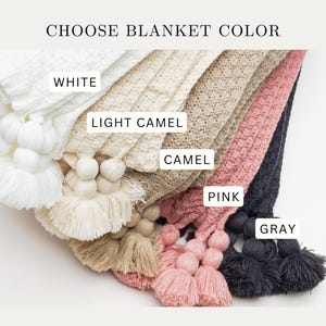 Custom Name Embroidered Blanket Personalized Throw Wedding Gift Bridal Shower Gift Idea Couple Keepsake Last Name Accent Blanket New Home image 9