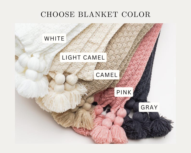 Custom Name Embroidered Blanket Personalized Throw Wedding Gift Bridal Shower Gift Idea Couple Keepsake Last Name Accent Blanket New Home image 9