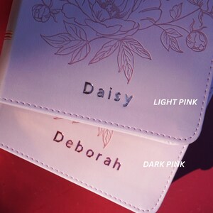 Personalized Pink Bible Christian Gift for Her Boho Flower KJV Bible with Name for Women Faux Leather Bible Custom English Holy Bible Gift