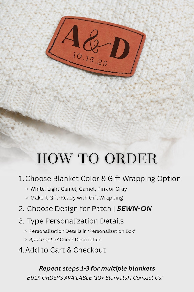 Personalized Wedding Gift for Couple Blanket Custom Gift Idea Throw Blanket with Name Keepsake Gift New Home Couple Blanket Wedding Present image 4