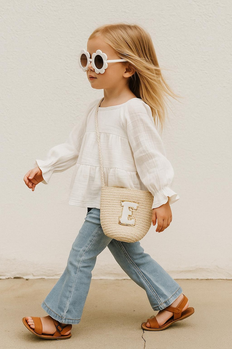 Personalized Kid Gift Boho Little Girl Purse Bag Toddler Girl Birthday Gift Handbag for Girl Children Bag Flower Girl Gift Idea Niece Gift