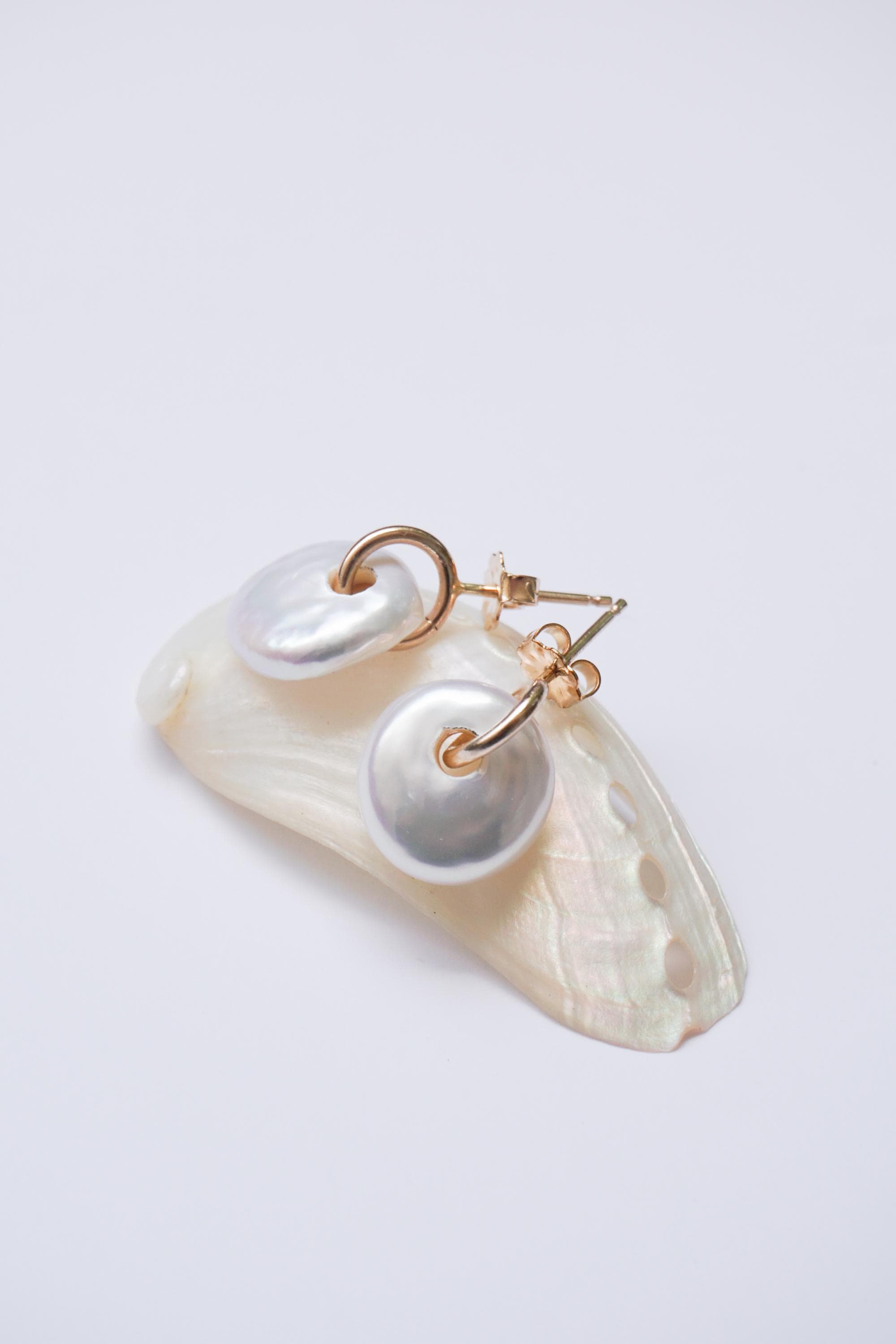 Dainty Pearl Earring Small Hoop Earring Silver Pearl Earring