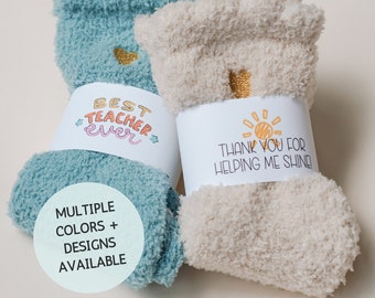 Teacher Appreciation Week Gift Idea Daycare Teacher Gift Thank You Fuzzy Socks Women Sock Kindergarten Teacher Preschool Teacher Gift School