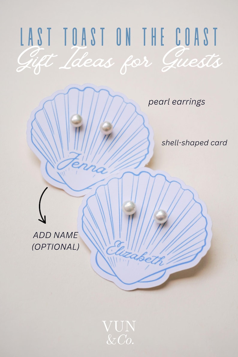Shell Bachelorette Bridal Party Favor Gift Pearl Earring for Bridesmaid Proposal Gift Box Filler Wedding Team Gift Idea for Wedding Party