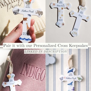 Embroidered Custom Blanket for Baby Boy Ivory Blanket with Name Baptism Gift Idea Grandbaby Gift Newborn Baby Shower Keepsake Gift New Baby image 12