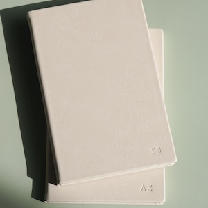 Personalized Monogrammed Journal Notebook Custom Vegan Leather Writing Journal Embossed Name Leather Notebook Christmas Gift Idea for Him