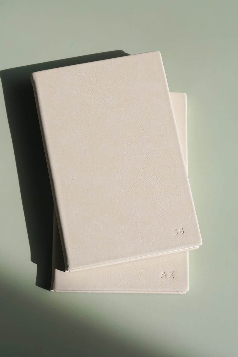 Personalized Monogrammed Journal Notebook Custom Vegan Leather Writing Journal Embossed Name Leather Notebook Christmas Gift Idea for Him