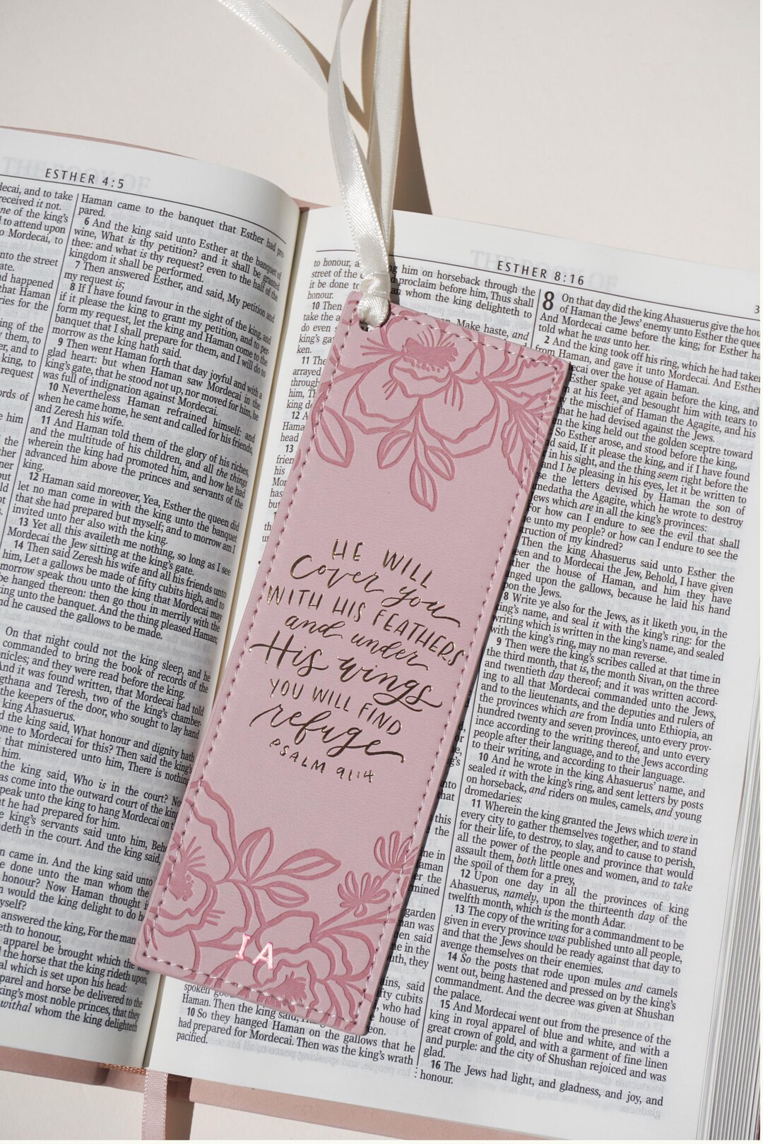 Scripture Verse Ribbon Bible Leather Bookmark Personalized Scripture Marker Ribbon Christian ...