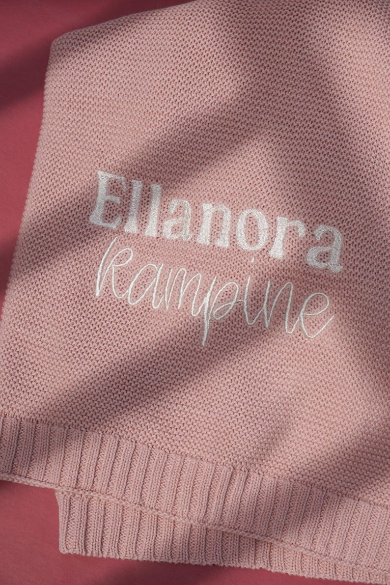 Embroidered Custom Blanket for Baby Boy Neutral Ivory Blanket with Name Baptism Gift Idea Grandbaby Gift Newborn Baby Shower Keepsake yGift New Baby