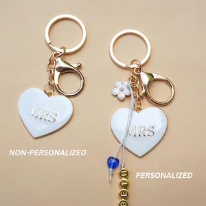 Mrs Keychain Bride Key Chain Best Friend Engagement Gift for Her Friend Newly Engaged Gift Bride to Be Gift Idea Just Engaged Gift Key Ring