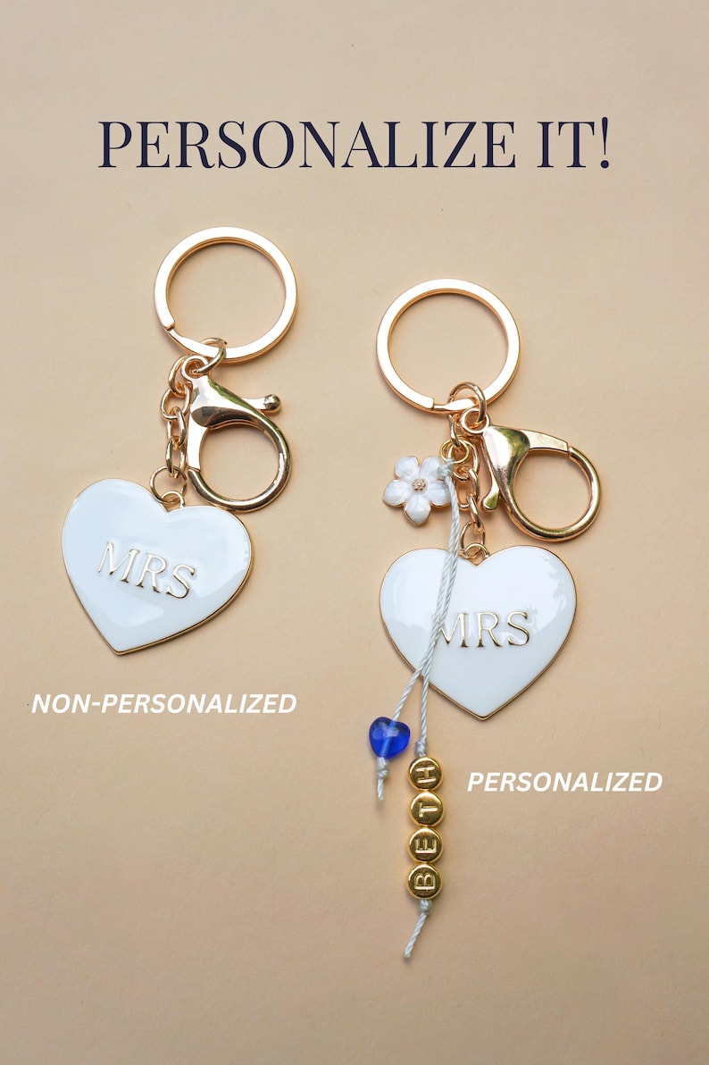 Mrs Keychain Bride Key Chain Best Friend Engagement Gift for Her Friend Newly Engaged Gift Bride to Be Gift Idea Just Engaged Gift Key Ring