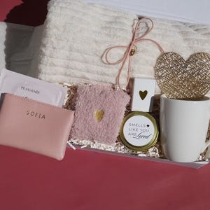 Sending a Hug Gift Box Birthday Gift Basket for Her Women Self Care Gift Box Cozy Care Package Thank You Gift Mom Christmas Gift Get Well image 14