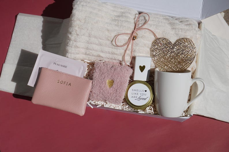 Sending a Hug Gift Box Birthday Gift Basket for Her Women Self Care Gift Box Cozy Care Package Thank You Gift Mom Christmas Gift Get Well image 14